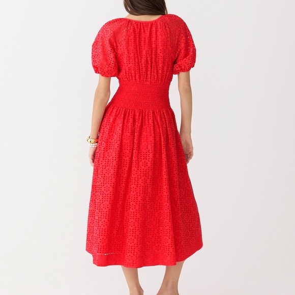 NWT J. Crew Provence smocked-waist midi dress in eyelet - Picture 5 of 12